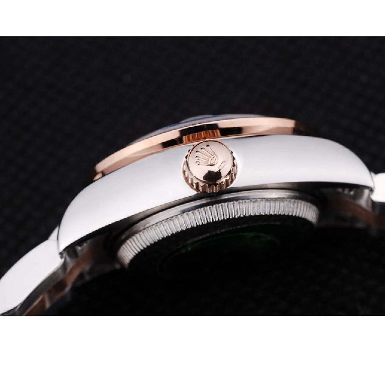 Aaa replica watch Datejust Polished 7475 Rose Diamonds Bezel Gold Dial Brown Rolex 1026